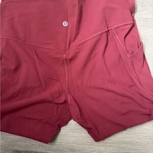Lululemon Burgundy Athletic Shorts